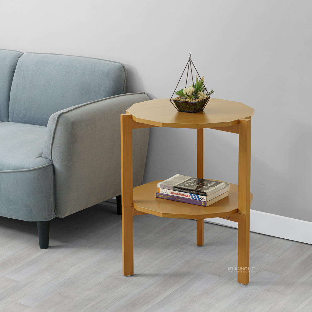 iFURNHOLIC Xago Nesting Table I Meja Tamu Bundar Susun 2 I Coffee Table I Meja Sofa Minimalis I Meja Sudut I Meja Samping